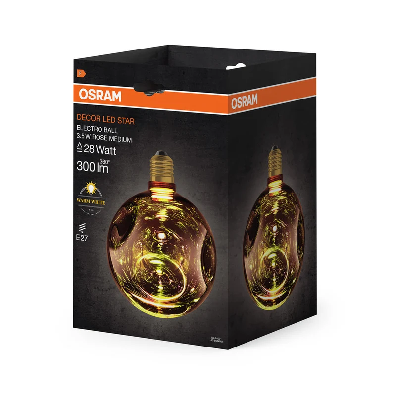 LAMPE LED DÉCORATIVE EN VERRE ÉLECTRO EN VERRE ÉLECTRO ROSE MOYENNE