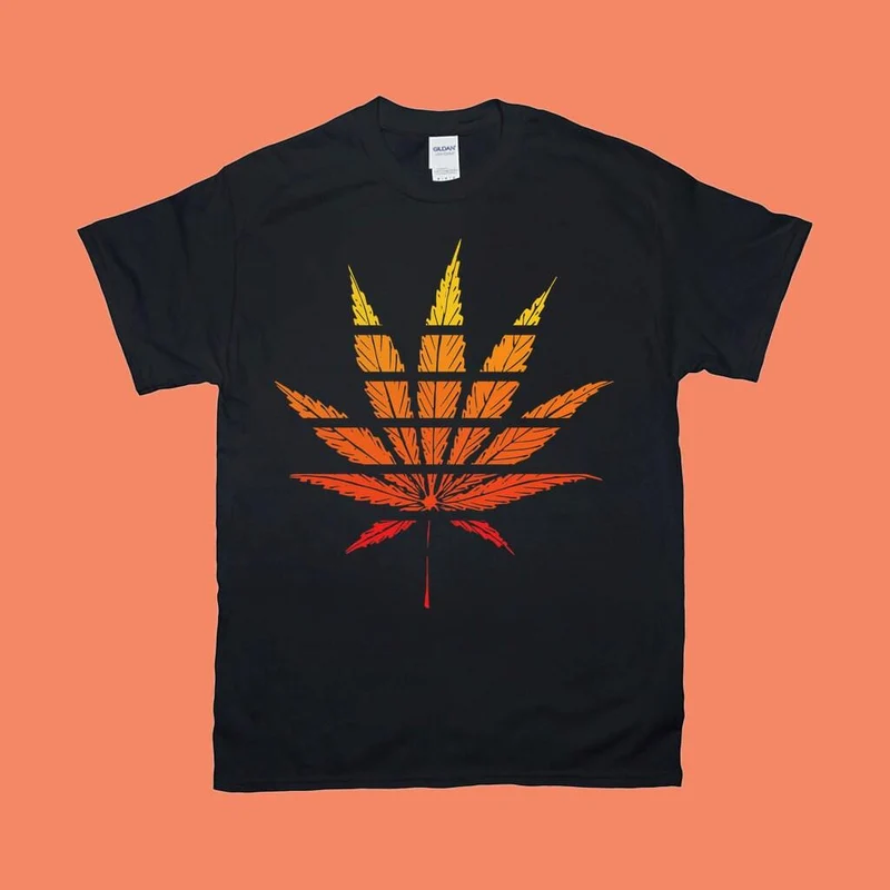 Chemise feuille de marijuana, t-shirt cannabis, chemise rétro Stoner, cadeaux Stoner, amateur de mauvaises herbes, chemise graphique, vêtements Stoner, cadeaux de mauvaises herbes