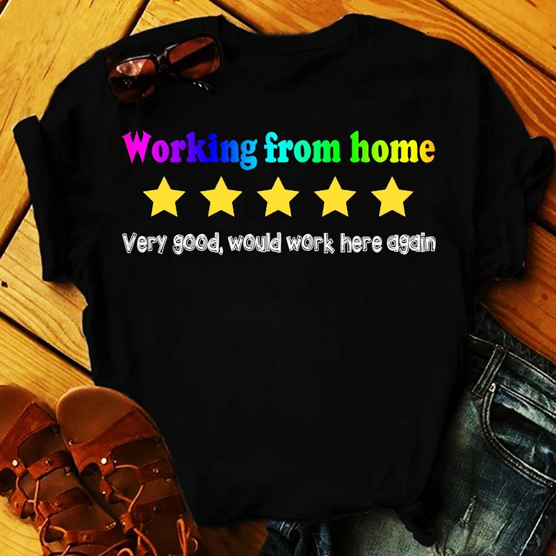 T-shirts drôles de travail à domicile, chemise de bureau à domicile, t-shirt de travail virtuel, bureau à domicile | Cadeau de travail | Cadeau de travail à domicile | Cadeau pour elle pour lui