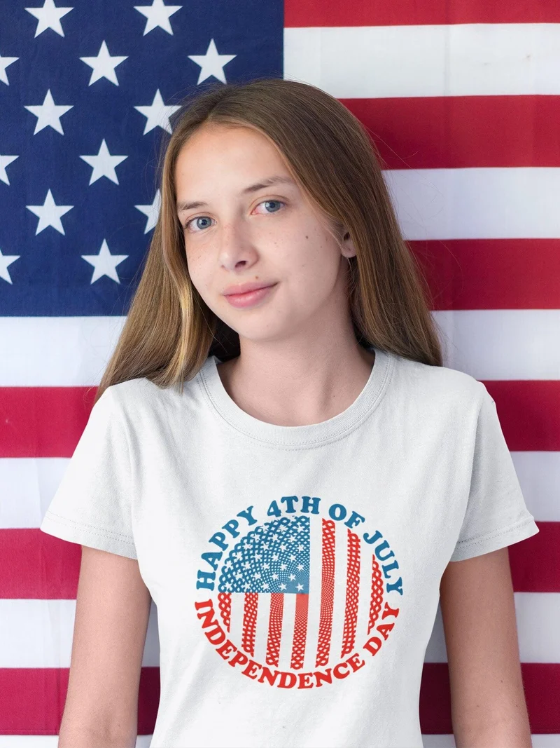 Joyeux 4 juillet | Jour de l'Indépendance | Cercle drapeau américain, chemise du XNUMX juillet, chemise patriotique, chemises du jour de l’indépendance, famille patriotique