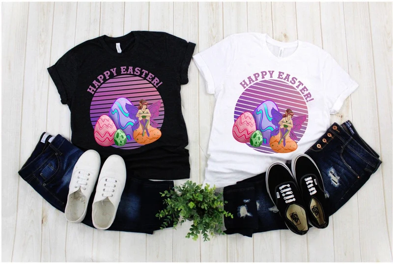 Joyeuses Pâques! | Œufs de fée | T-shirts au coucher du soleil