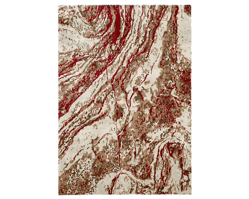 Tapis contemporain pour salon marron - Marble