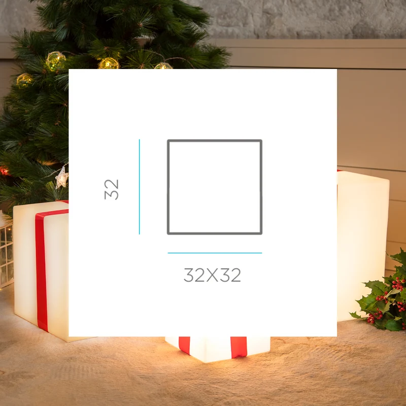 CUBE DE NOËL LUMINEUX GIFTY 32