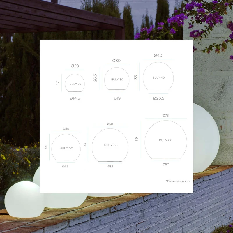 BOULE LUMINEUSE BULY 30 | USAGE INTÉRIEUR