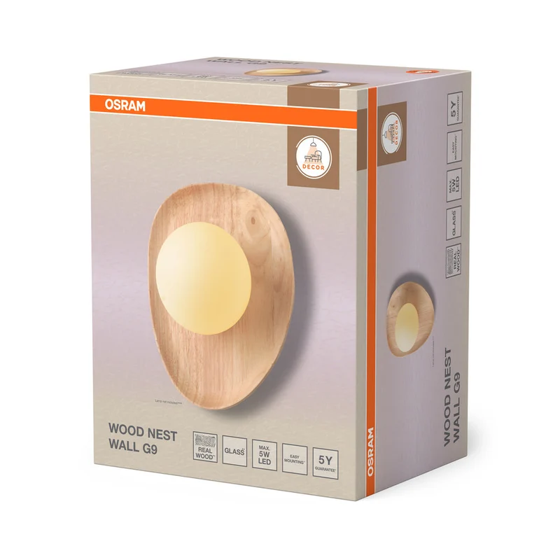 OSRAM DECOR Wood Nest applique murale 1xG9 Marron