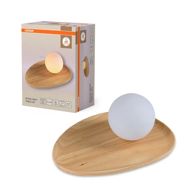 OSRAM DECOR Wood Nest lampe à poser 1xG9 Marron