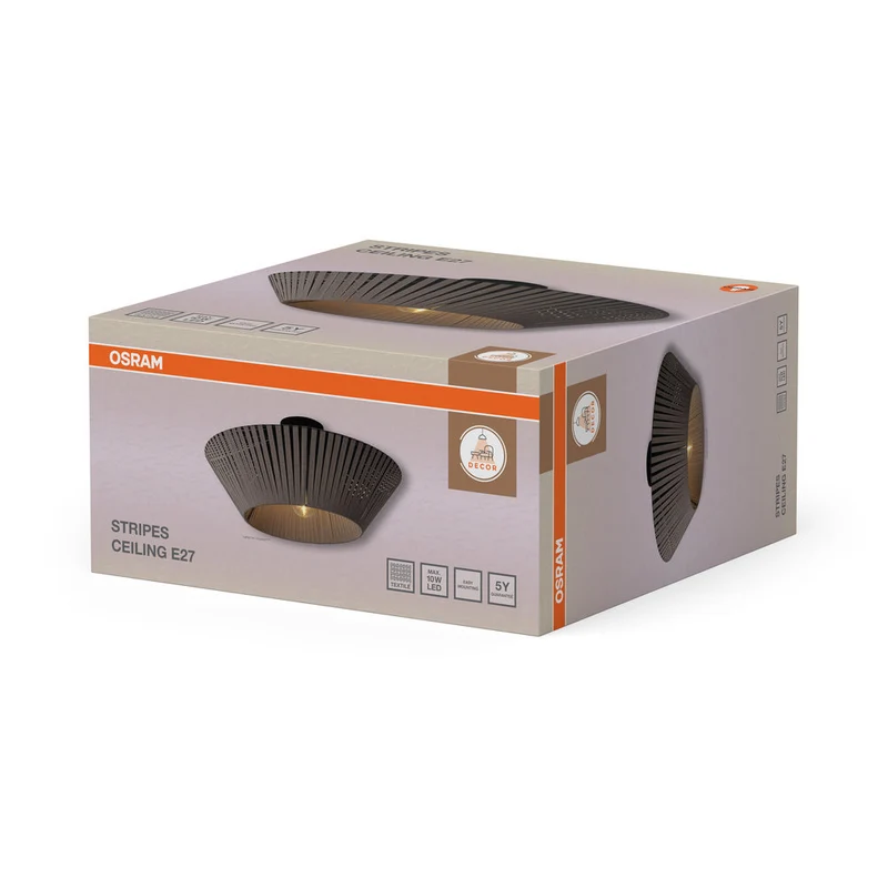 OSRAM DECOR Stripes lampe à poser 1xE27 Gris foncé