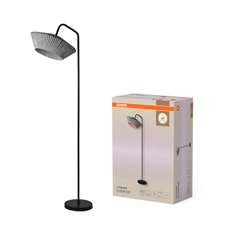 OSRAM DECOR Stripes lampe sur pied 1xE27 Gris foncé