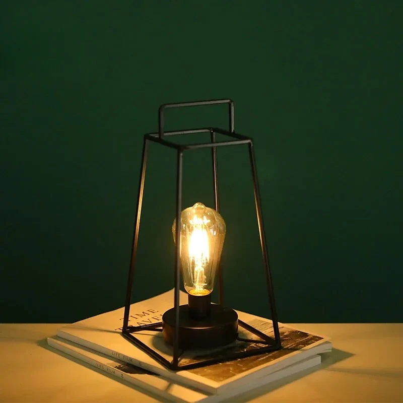 Lampe de Chevet Noir Industriel