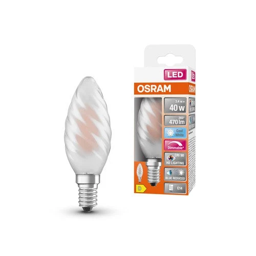 OSRAM Lampe LED dimmable LED SUPERSTAR+ CL BW GL FR 40 dim 3,4W/940 E14 IRC90 BOÎTE, Blanc froid