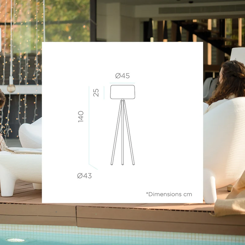 LAMPADAIRE TRÉPIED CHLOE 140 | USAGE INTÉRIEUR