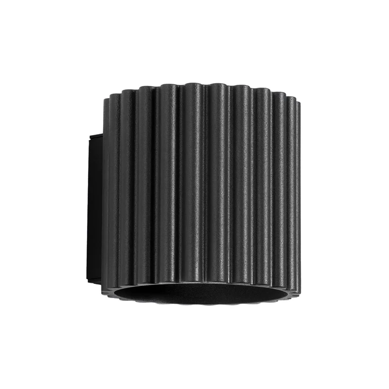 Luminaire Mural Noir Minimaliste Ondulé