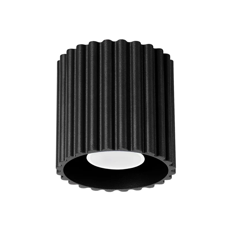 Plafonnier Spot Noir Minimaliste Ondulé