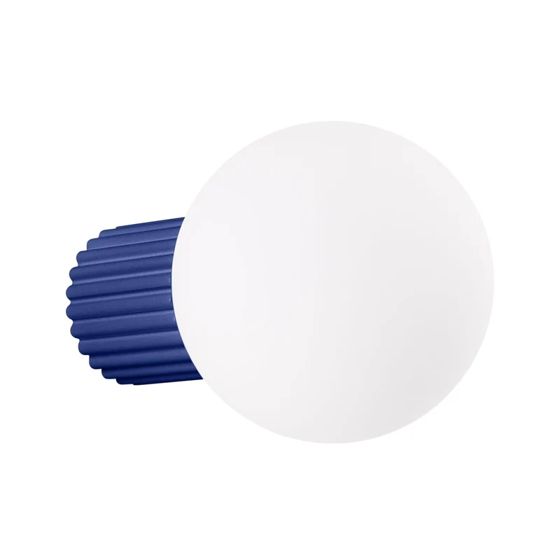 Luminaire Mural Aluminium/Verre Bleu Moderne Ronde