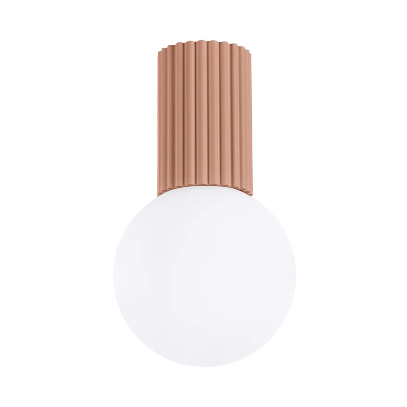 Plafonnier Aluminium/Verre Café Moderne Ronde