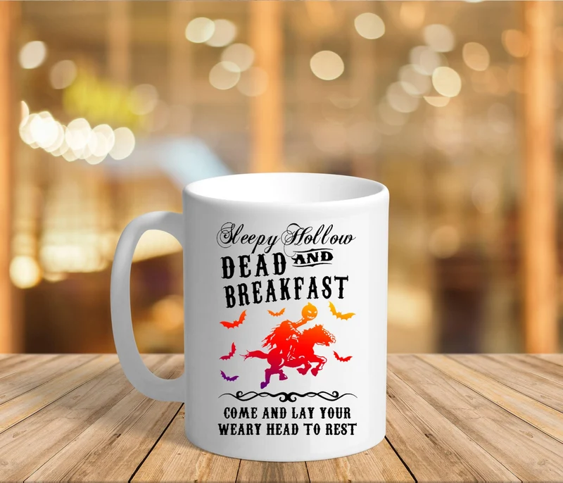 Sleepy Hollow Dead et tasses de petit-déjeuner || Tasse d’Halloween de patch de citrouille || Cavalier sans tête Sleepy Hollow