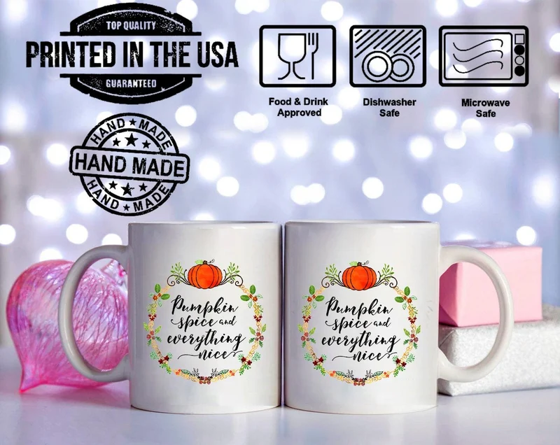 Épices de citrouille et tout ce qui est agréable, tasse de remerciement, tasse de dinde, cadeau de remerciement, dîner de Thanksgiving,