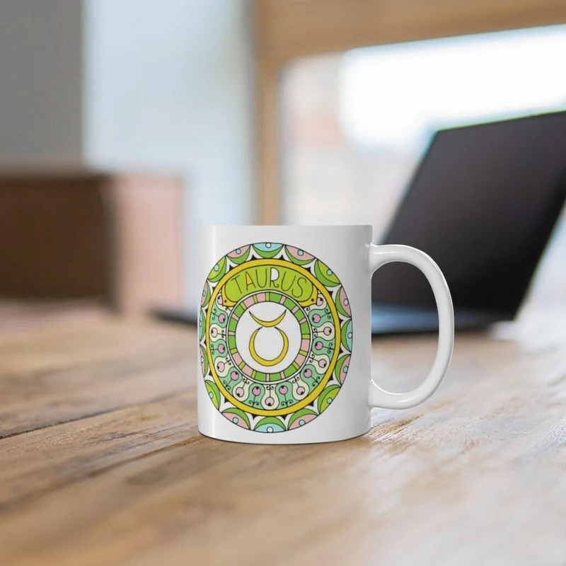 Tasse du zodiaque Taureau, tasse Taureau, cadeau du zodiaque né du 20 avril au 20 mai, signe du zodiaque, cadeau d’horoscope, cadeau d’astrologie, tasse || Naissance du Taureau