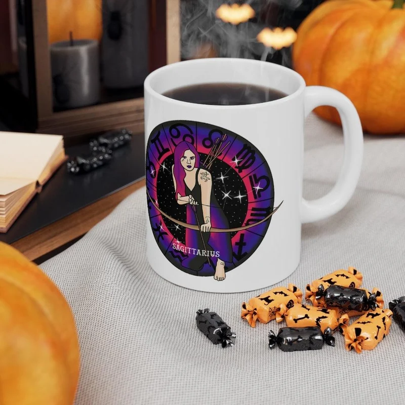 Mug du zodiaque Sagittaire, Mug Sagittaire, cadeau du zodiaque né du 22 novembre au 21 décembre, signe du zodiaque, cadeau d’astrologie, tasse || Naissance du Sagittaire
