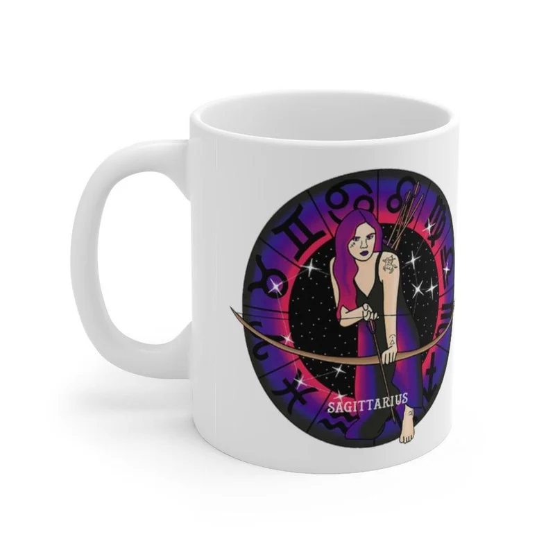 Mug du zodiaque Sagittaire, Mug Sagittaire, cadeau du zodiaque né du 22 novembre au 21 décembre, signe du zodiaque, cadeau d’astrologie, tasse || Naissance du Sagittaire