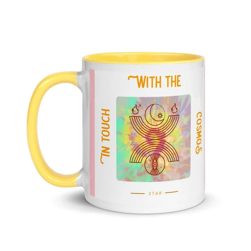 Tasse spirituelle Yin Yang en contact avec Cosmos Star - Matériau - Tasse spirituelle avec couleur à l'intérieur