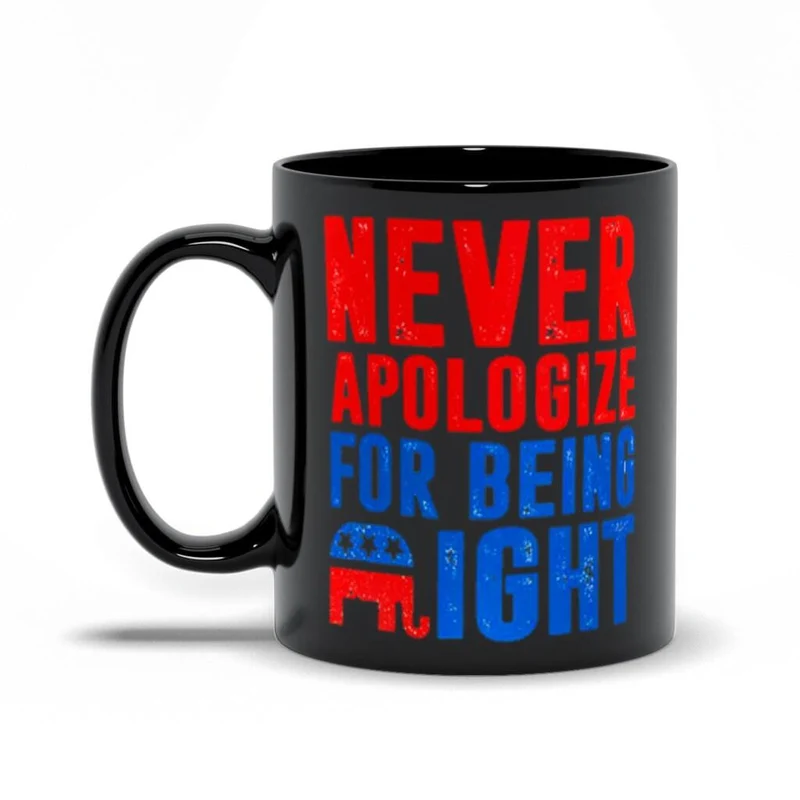 Ne vous excusez jamais d’avoir raison Tasses noires