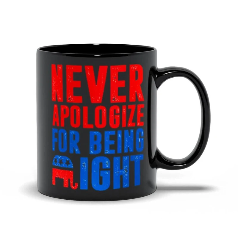 Ne vous excusez jamais d’avoir raison Tasses noires