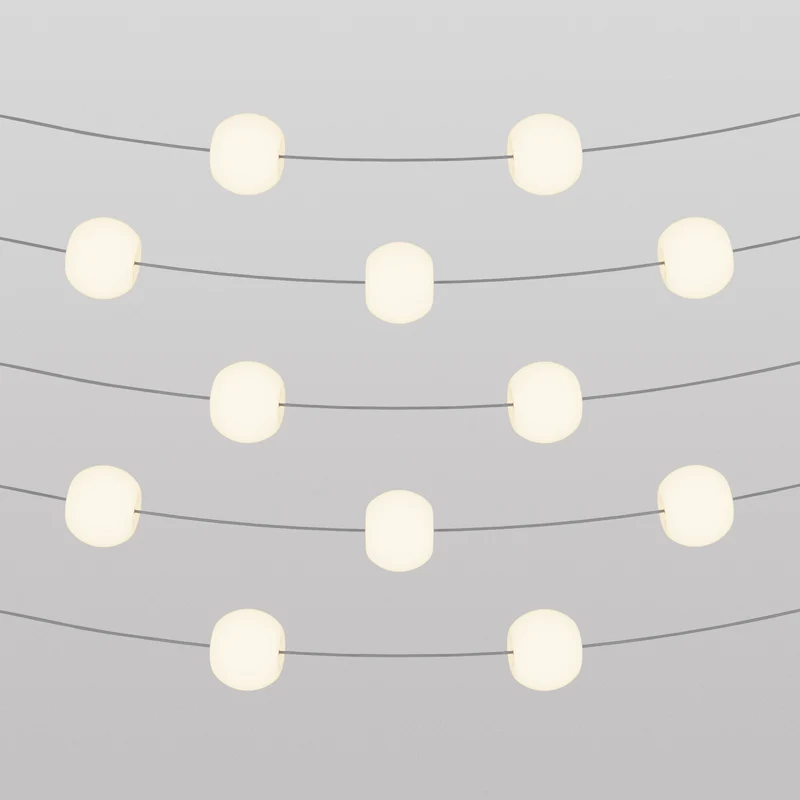 Guirlande lumineuse 12 points lumière pour extérieur IP67 Gris - Marina12 Cherry