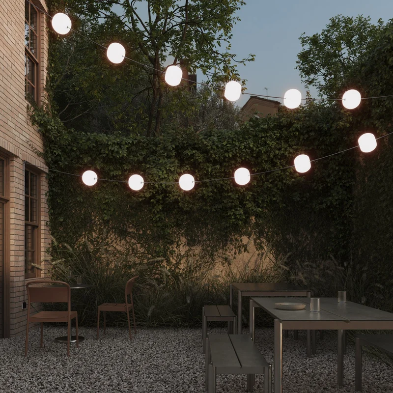 Guirlande lumineuse 12 points lumière pour extérieur IP67 Gris - Marina12 Cherry