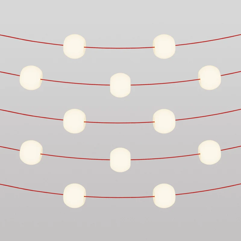 Guirlande lumineuse 12 points lumineux pour extérieur IP67 Rouge Étoile de Mer - Marina12 Cherry