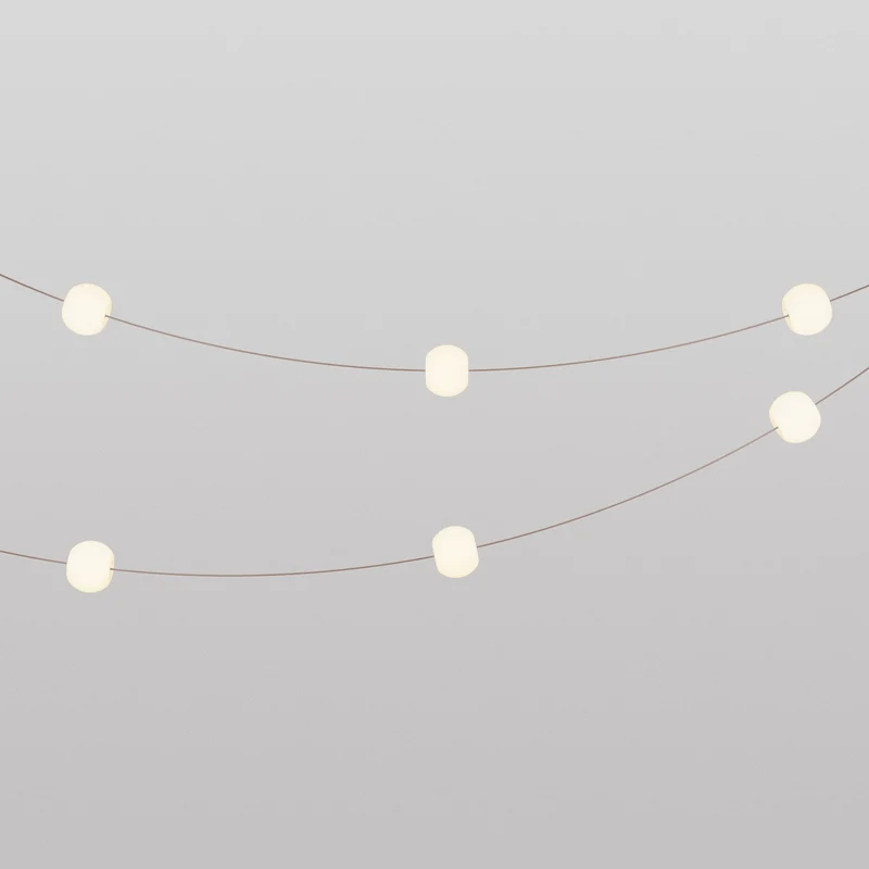 Guirlande lumineuse 6 points lumière pour extérieur IP67 Desert Brown - Marina6 Cherry