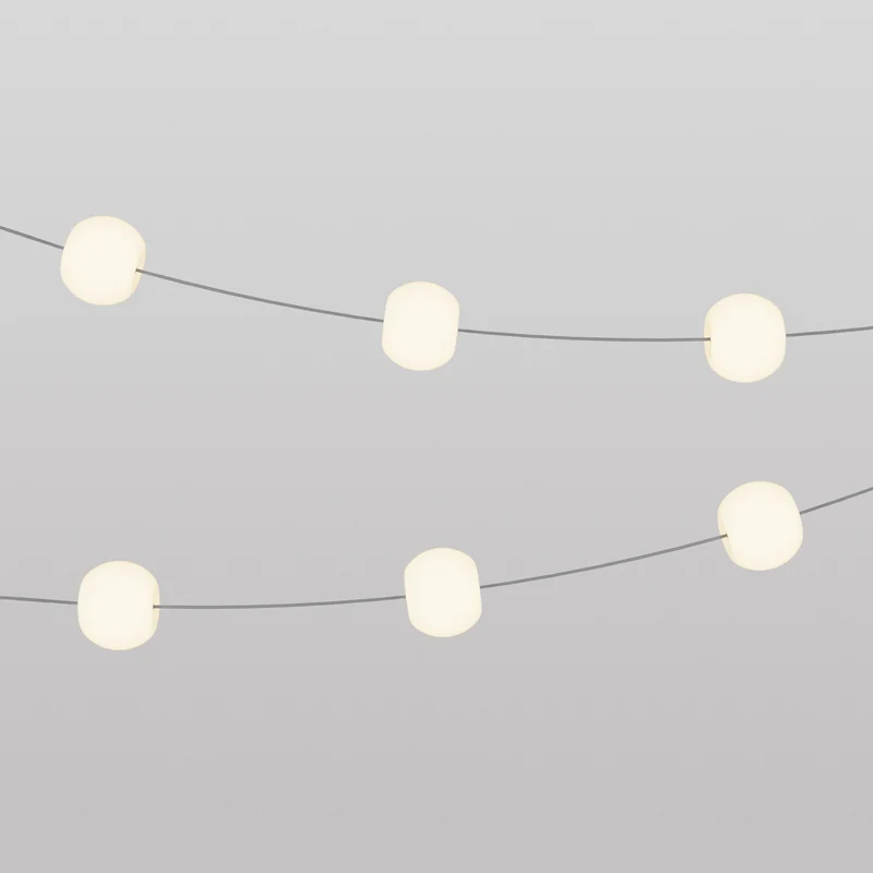 Guirlande lumineuse 6 points lumière pour extérieur IP67 Gris - Marina6 Cherry