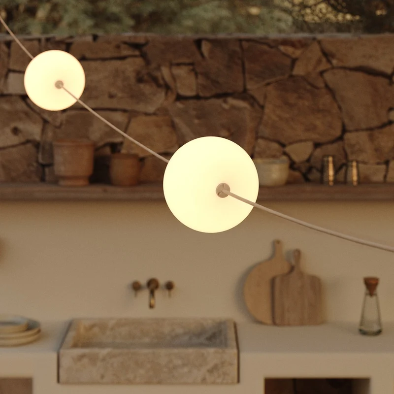 Guirlande lumineuse 3 points lumineux d’extérieur IP67 Desert Brown - Marina3 Cherry