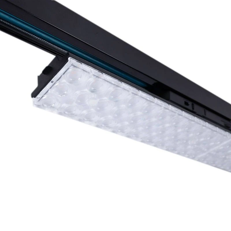 Luminaire linéaire LED triphasé orientable 40W - CCT - IRC90 - Driver KGP - Noir
