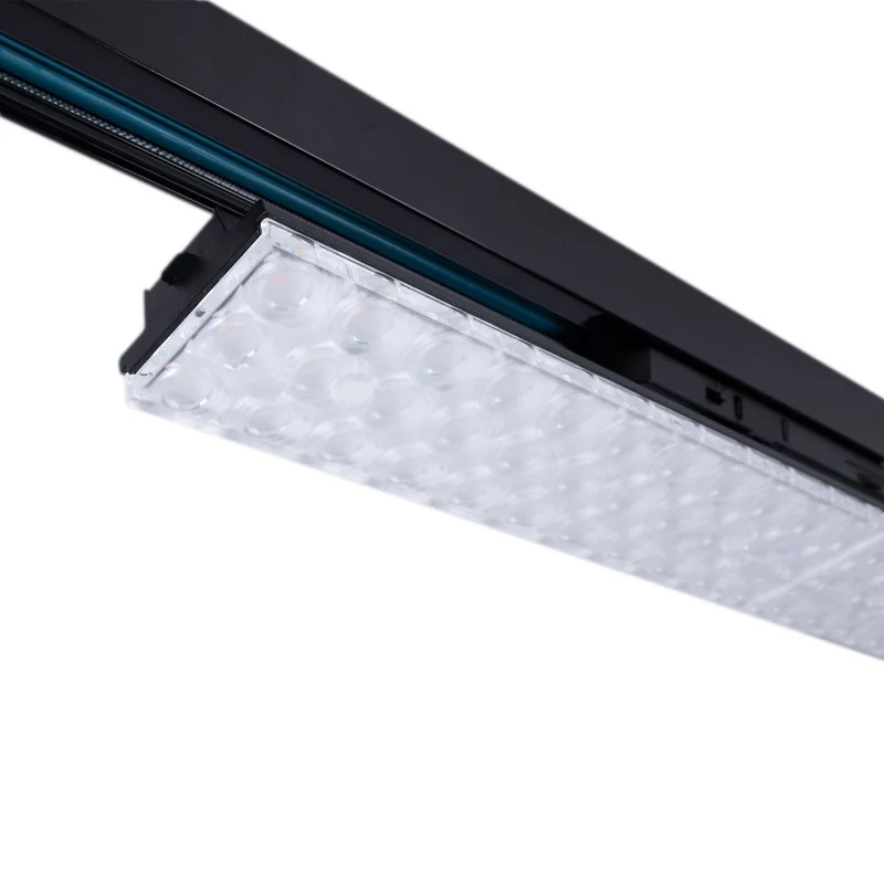 Luminaire linéaire LED triphasé orientable 20W - CCT - IRC90 - Driver KGP - Noir