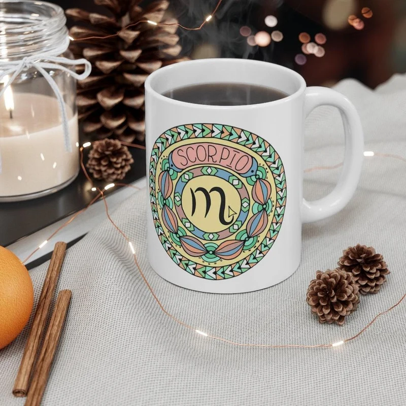 Tasse du zodiaque Scorpion, tasse de femme Scorpion, cadeau du zodiaque né du 23 octobre au 21 novembre, signe du zodiaque, cadeau d’horoscope, cadeau d’astrologie