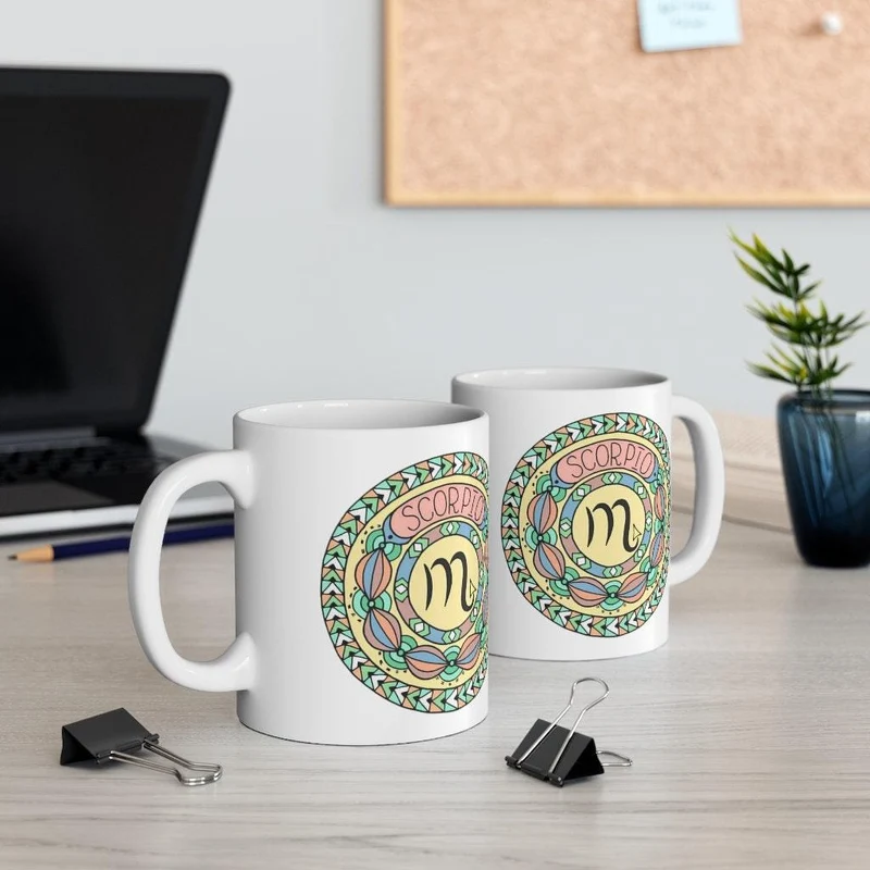 Tasse du zodiaque Scorpion, tasse de femme Scorpion, cadeau du zodiaque né du 23 octobre au 21 novembre, signe du zodiaque, cadeau d’horoscope, cadeau d’astrologie