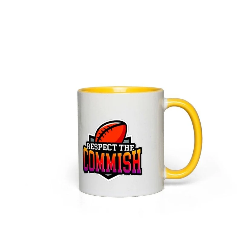 Respectez les tasses d’accent Commish, tasse de football américain - Cadeau de fan de football - Tasse de football - Cadeau de saison de football - Game On