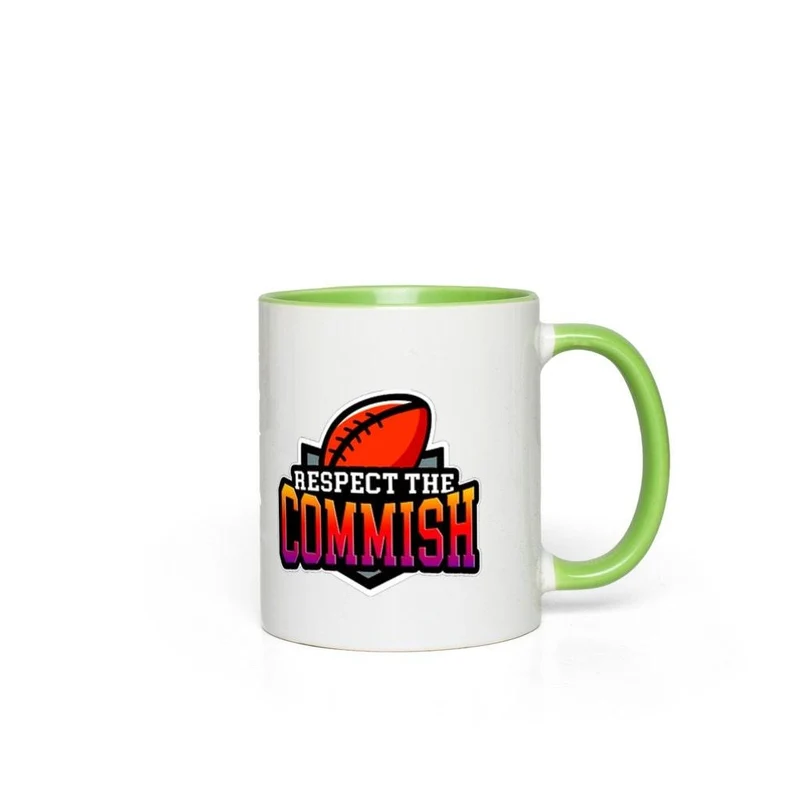 Respectez les tasses d’accent Commish, tasse de football américain - Cadeau de fan de football - Tasse de football - Cadeau de saison de football - Game On