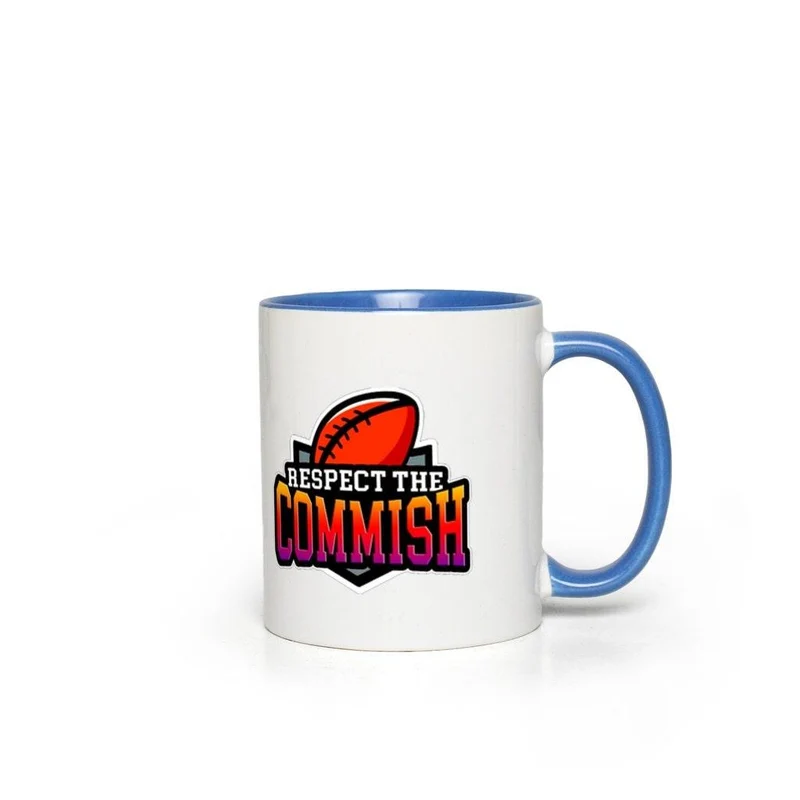 Respectez les tasses d’accent Commish, tasse de football américain - Cadeau de fan de football - Tasse de football - Cadeau de saison de football - Game On