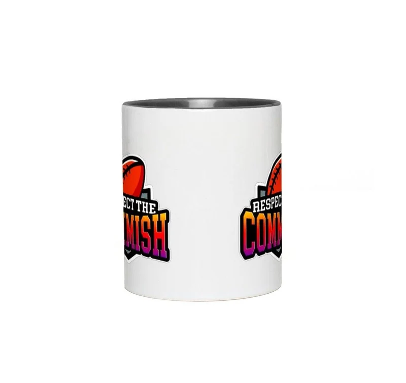 Respectez les tasses d’accent Commish, tasse de football américain - Cadeau de fan de football - Tasse de football - Cadeau de saison de football - Game On