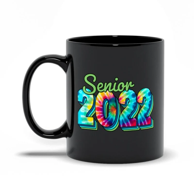 Senior 2022 Black Mugs Dye Color T-Shirts, Diplômés 2022, Remise des diplômes 2022, Classe Senior de 2022, Remise des diplômes