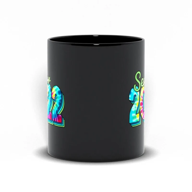 Senior 2022 Black Mugs Dye Color T-Shirts, Diplômés 2022, Remise des diplômes 2022, Classe Senior de 2022, Remise des diplômes
