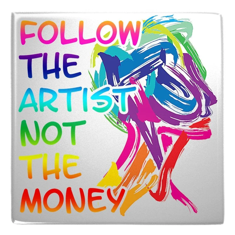 Aimants métalliques de citation de motivation, citations sarcastiques, aimants métalliques de citations stimulantes, suivez l’artiste