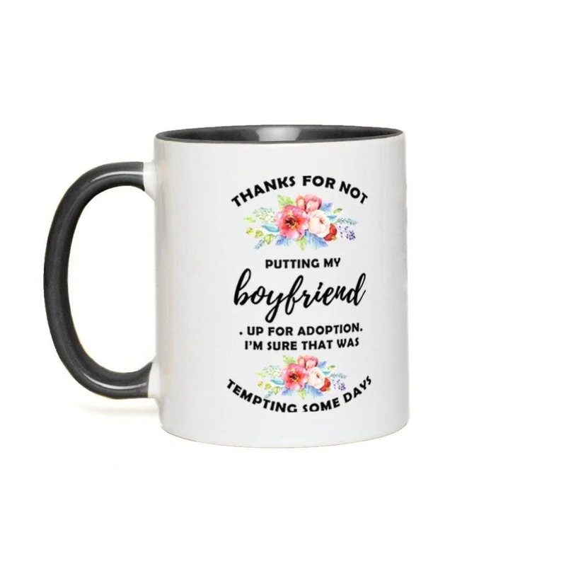 Merci de ne pas avoir mis mon petit ami en adoption Tasses d’accent, tasses drôles, tasse de Noël, tasse à café, cadeau de maman, cadeau de fête des mères,