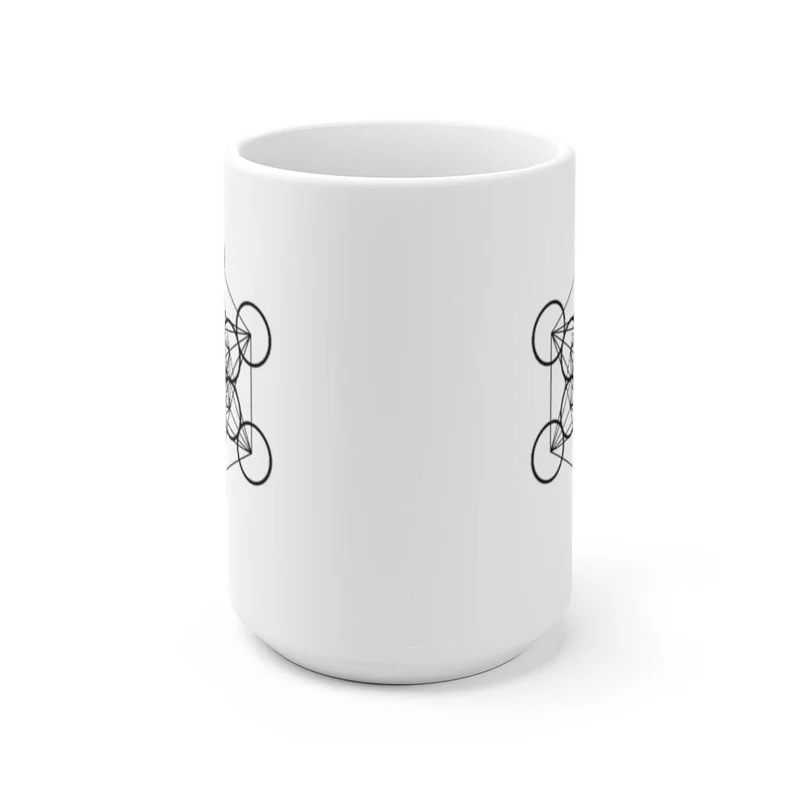 Géométrie sacrée, tasses cube métatrons, tasse en céramique blanche d’art de géométrie sacrée