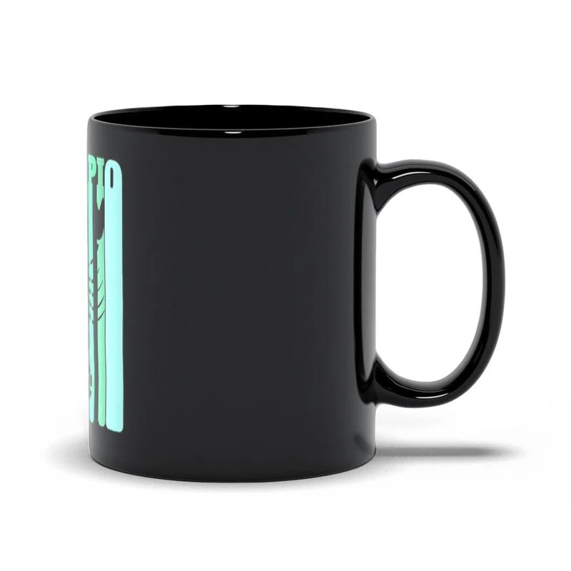 Tasse noire Scorpion || Tasse femme Scorpion || Tasse Reine Scorpion || Tasse Scorpion classique || Tasse rouge, orange, verte et noire Scorpion || Octobre