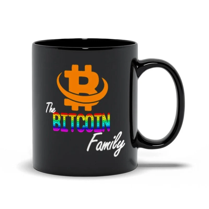 Les tasses noires de la famille Bitcoin