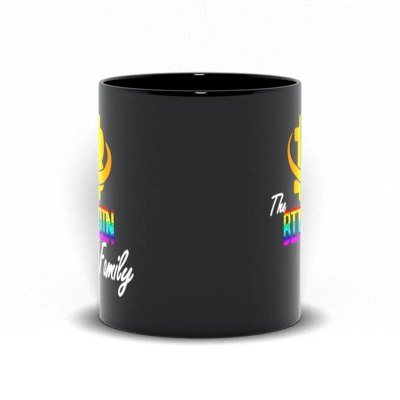 Les tasses noires de la famille Bitcoin