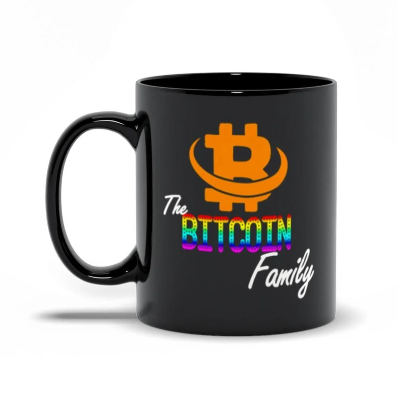 Les tasses noires de la famille Bitcoin